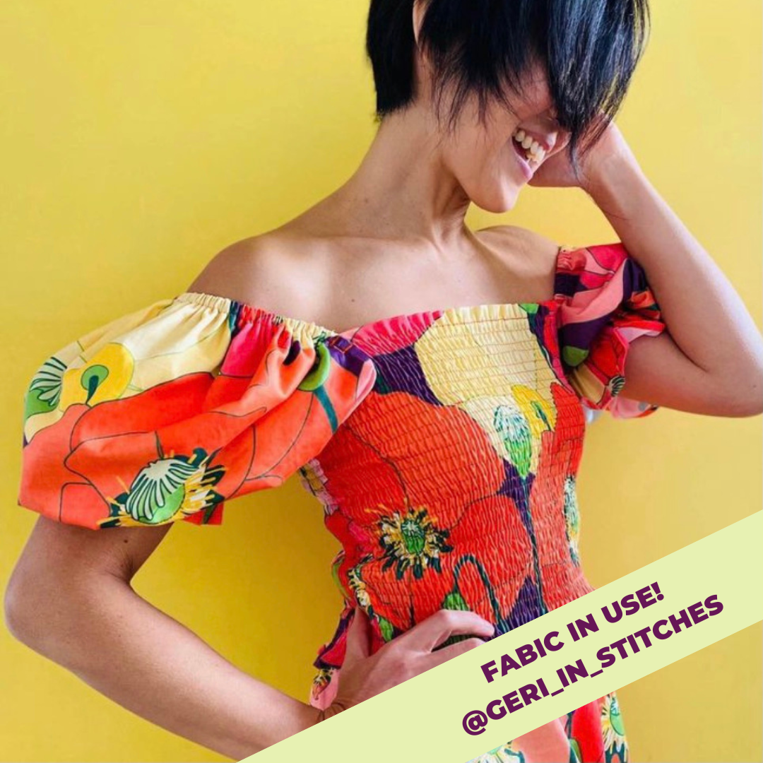 Wild Poppy Meadow - large, purple background