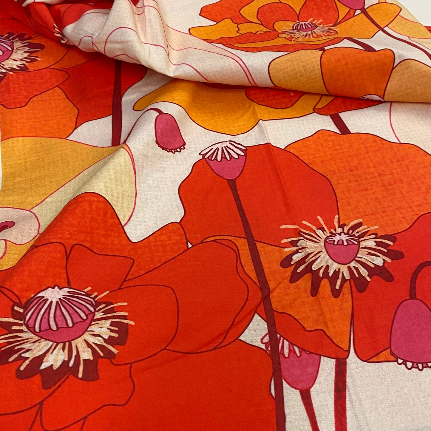 Wild Poppy Meadow - large, red colourway