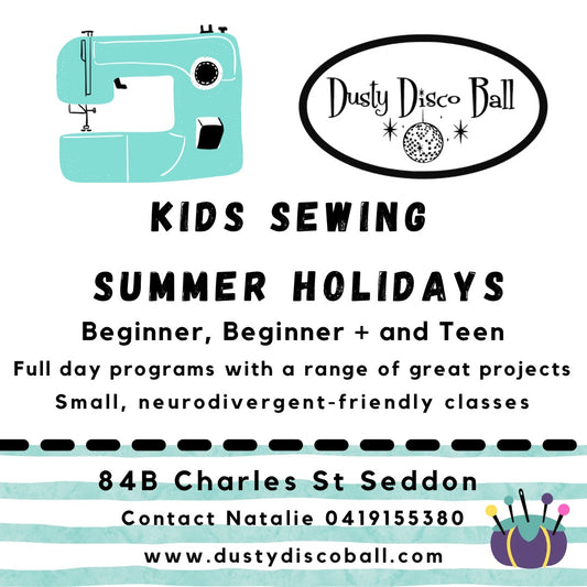 Kids Summer School Holiday Sewing: January 19 - January 30