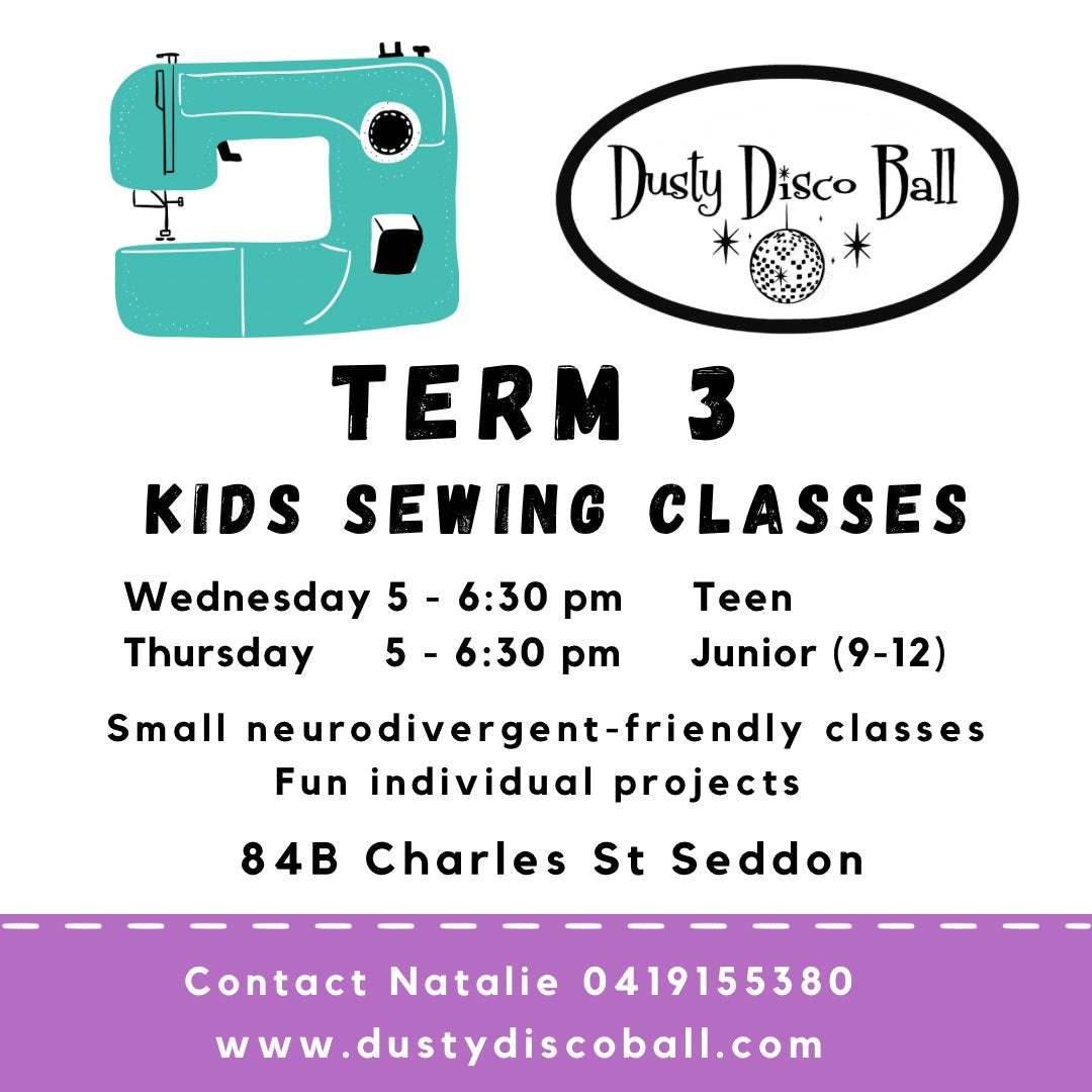 Term 3 2026 Kids and Teens Sewing Classes Melbourne