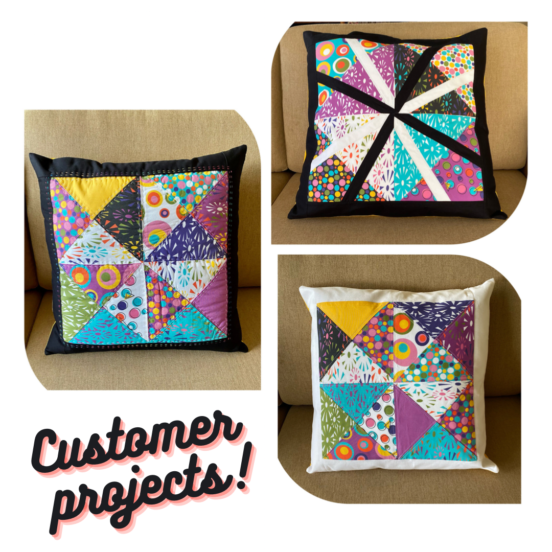 Kit: 1960s Quilted Cushions - set of three